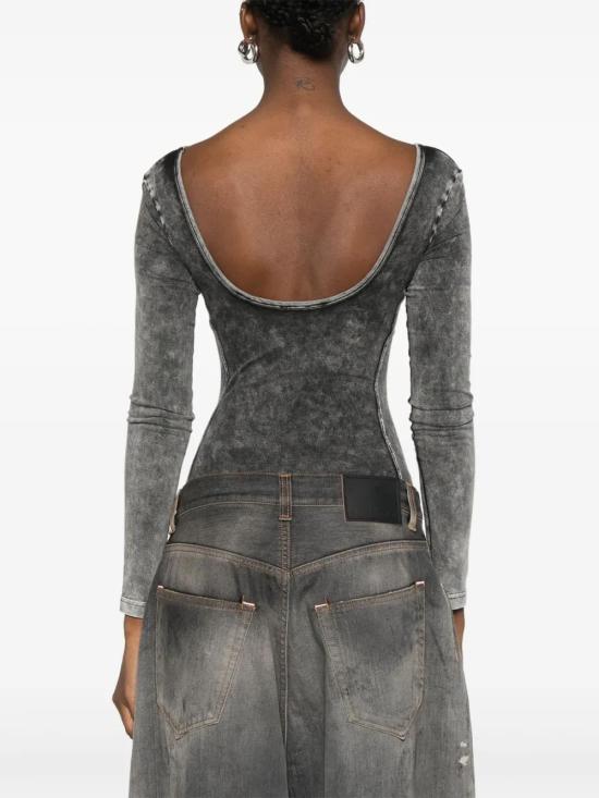  디젤 바디수트 티셔츠 A175430SHAN dark grey - DIESEL