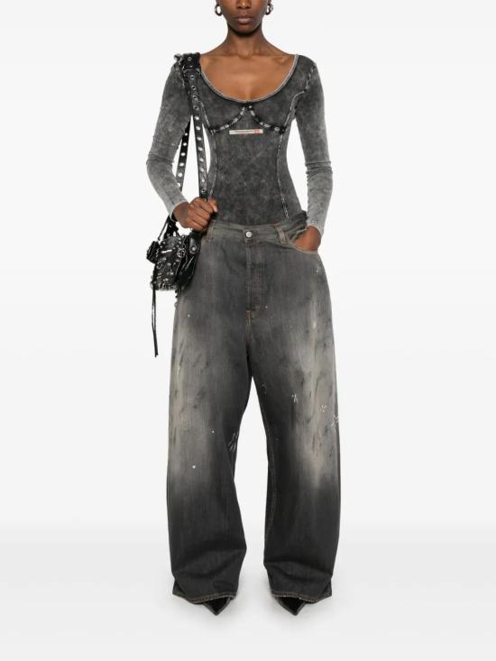  디젤 바디수트 티셔츠 A175430SHAN dark grey - DIESEL