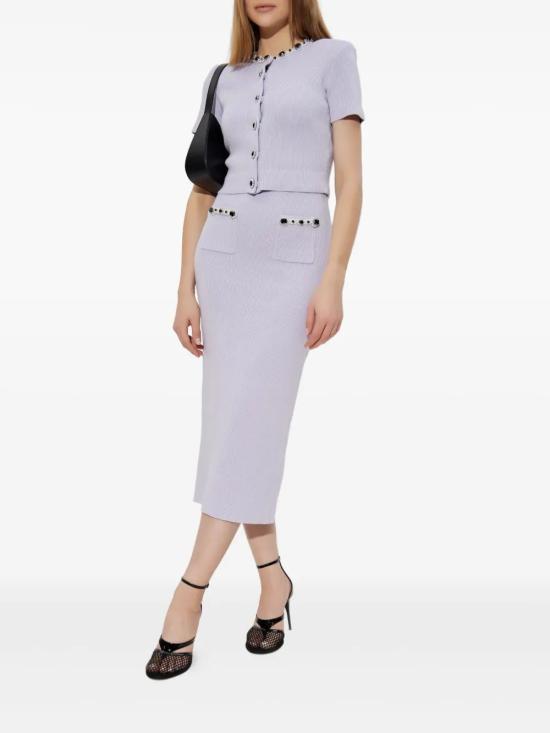  셀프 포트레이트 미디 스커트 SS25125MSK lilac - SELF PORTRAIT