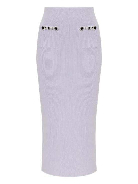  셀프 포트레이트 미디 스커트 SS25125MSK lilac