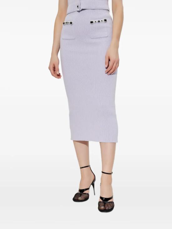  셀프 포트레이트 미디 스커트 SS25125MSK lilac - SELF PORTRAIT