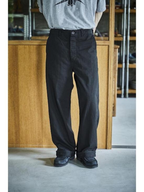  오어슬로우 스트레이트 팬츠 오슬로우 와이드핏 프렌치 워크  블랙