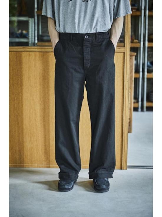  오어슬로우 스트레이트 팬츠 오슬로우 와이드핏 프렌치 워크  블랙 - ORSLOW