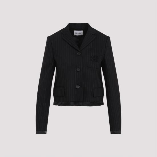 25SS 미우미우 자켓 MH1783SOOO 16FA F0002 NERO BLACK - MIU MIU