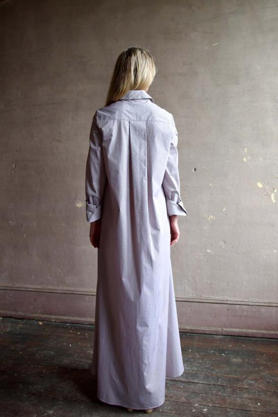  티더블유피 롱 원피스 Twp 제니스 가운 화이트/초콜릿 - TWP