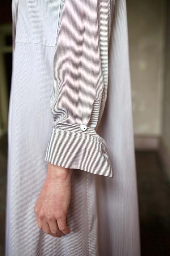  티더블유피 롱 원피스 Twp 제니스 가운 화이트/초콜릿 - TWP