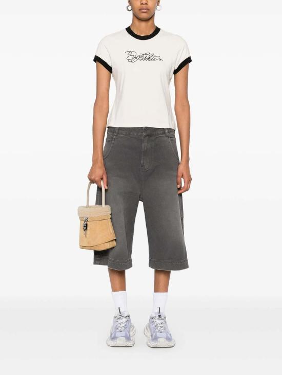  오프화이트 반팔 티셔츠 OWAA112S25JER0030B10 White - OFF WHITE