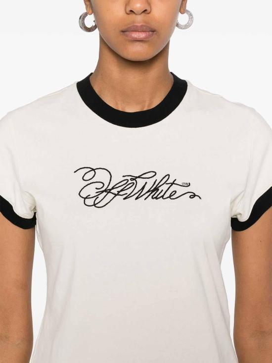  오프화이트 반팔 티셔츠 OWAA112S25JER0030B10 White - OFF WHITE