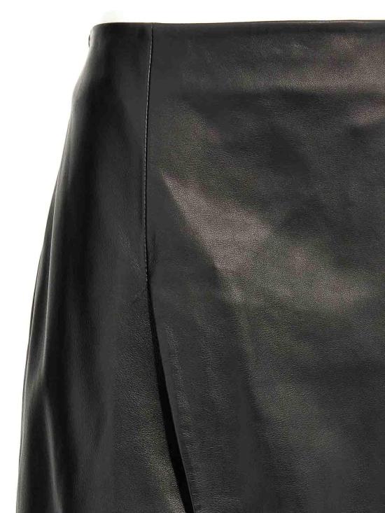  루루 스튜디오 미디 스커트 EKAREBLACK Black - LOULOU STUDIO