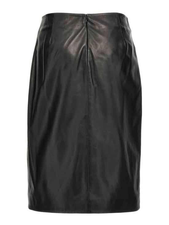  루루 스튜디오 미디 스커트 EKAREBLACK Black - LOULOU STUDIO