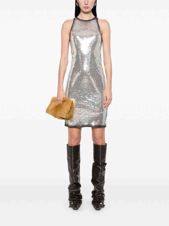  디 아티코 숏 원피스 250WCA00389002 Silver - THE ATTICO