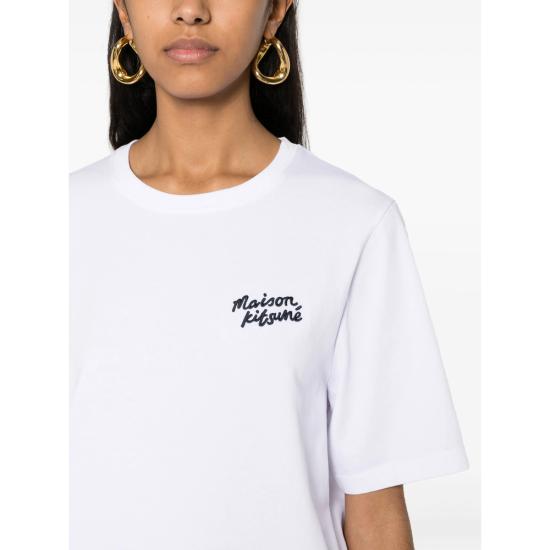 25SS 메종키츠네 민소매 티셔츠 MW00126KJ0119 WHBK WHITE - MAISON KITSUNE