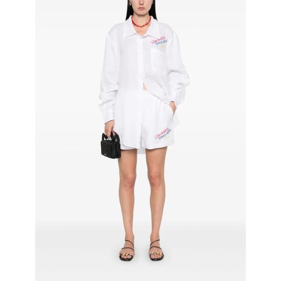 25SS 디스퀘어드2 숏팬츠 D35294 S73MU0236 100 WHITE - DSQUARED2