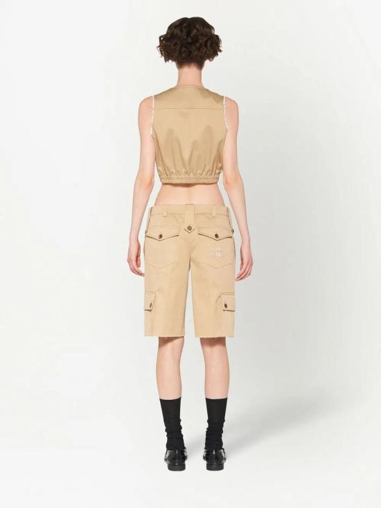  미우미우 숏팬츠 MP1648S2311UPX beige - MIU MIU