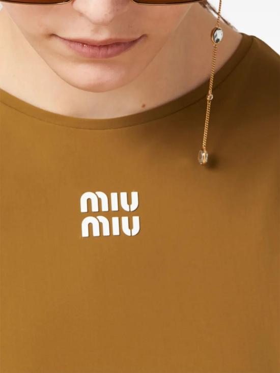 미우미우 반팔 티셔츠 MT2002SOOO122R - MIU MIU