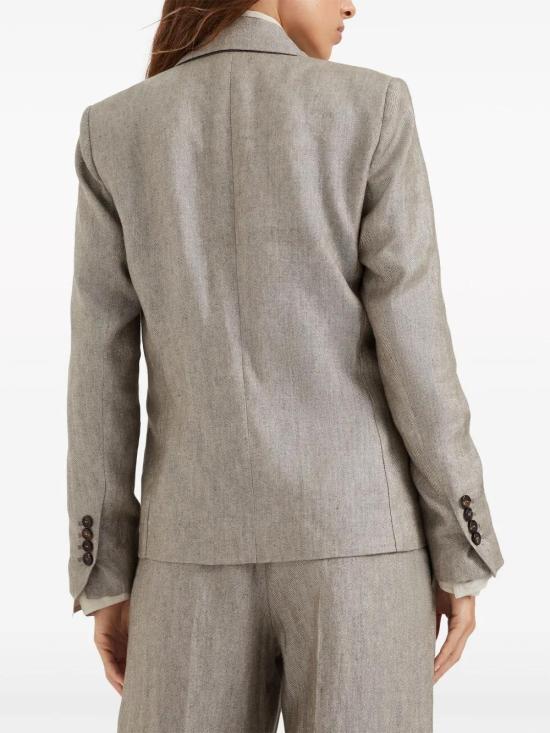  브루넬로 쿠치넬리 수트 자켓 MH5672358C002 taupe - BRUNELLO CUCINELLI