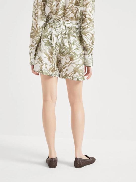  브루넬로 쿠치넬리 숏팬츠 MQ999NL699C6001 green - BRUNELLO CUCINELLI