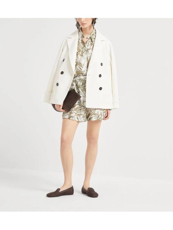  브루넬로 쿠치넬리 숏팬츠 MQ999NL699C6001 green - BRUNELLO CUCINELLI