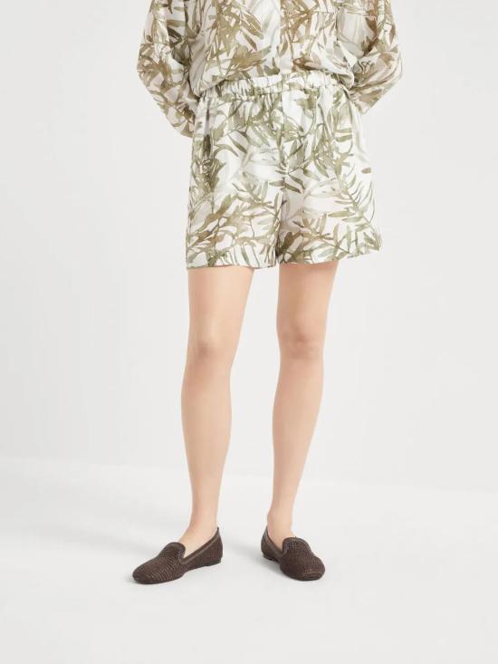  브루넬로 쿠치넬리 숏팬츠 MQ999NL699C6001 green - BRUNELLO CUCINELLI