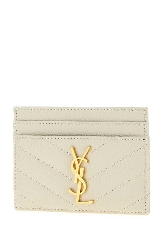 26FW 생로랑 카산드라 마틀라세 카드 케이스 423291 BOW01 9207 WHITE DOM - SAINT LAURENT