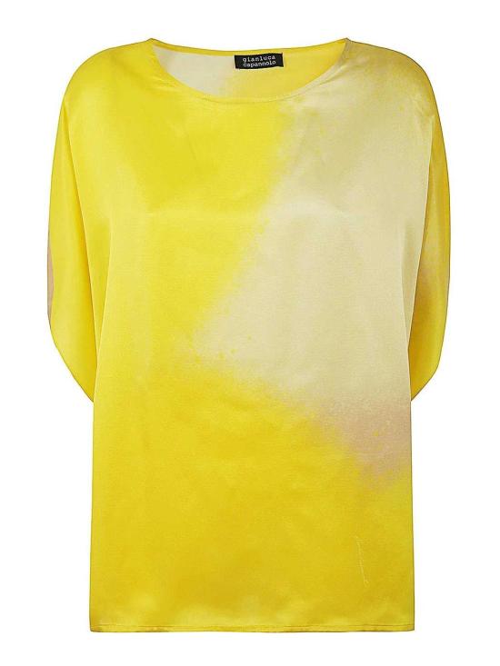  지안루카카페놀로 반팔 티셔츠 24ET57520018 Yellow