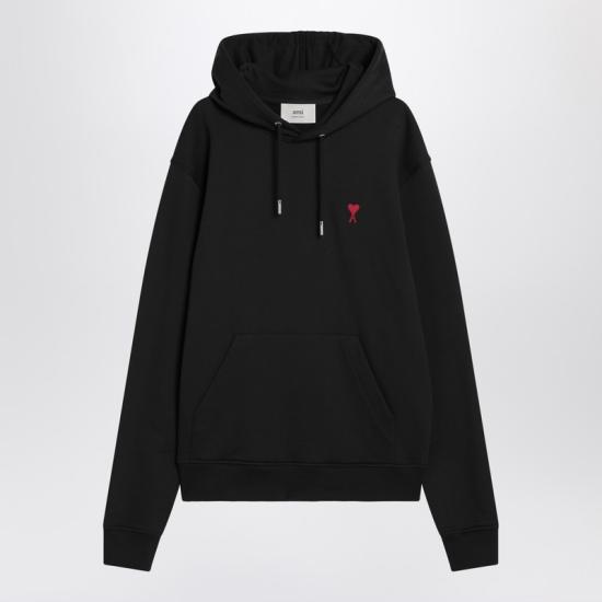 25SS 아미 후드 티셔츠 BFUSW235D730 Black