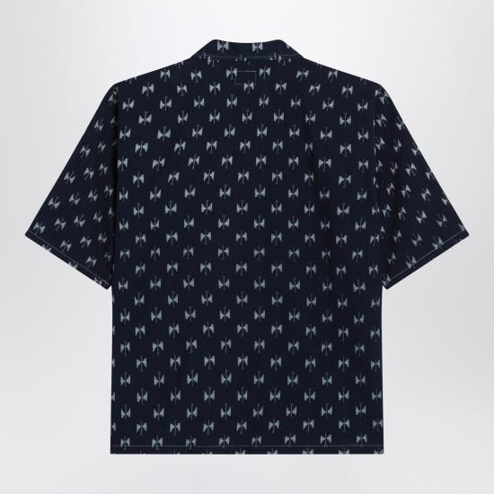 25SS 니들스 반팔 셔츠 QV186CO Blue - NEEDLES