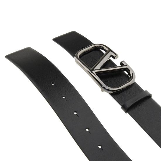  발렌티노 가라바니 벨트 VALENTINO GARAVANI 'VLogo Signature' 가죽  맨 블랙 - VALENTINO GARAVANI