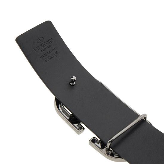  발렌티노 가라바니 벨트 VALENTINO GARAVANI 'VLogo Signature' 가죽  맨 블랙 - VALENTINO GARAVANI