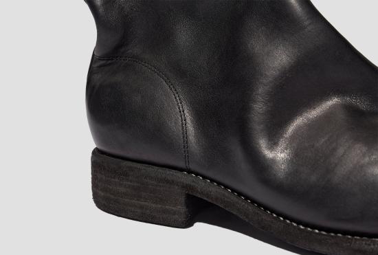 25SS 구이디 부츠 백 지퍼  - 말 가죽 풀 그레인 CV/솔 - 블랙 986X - GUIDI