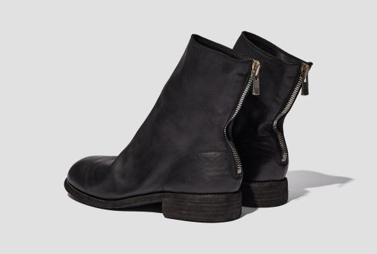 25SS 구이디 부츠 백 지퍼  - 말 가죽 풀 그레인 CV/솔 - 블랙 986X - GUIDI