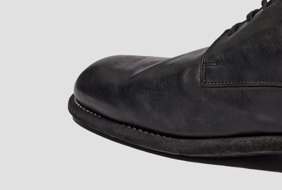 25SS 구이디 슈즈 클래식 더비 - 말 풀 그레인 CV/솔 가죽 - 블랙 992 - GUIDI