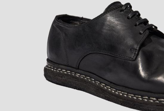 25SS 구이디 슈즈 더비  - 말 가죽 풀 그레인 CV / 밑창 - 블랙 9920_N - GUIDI