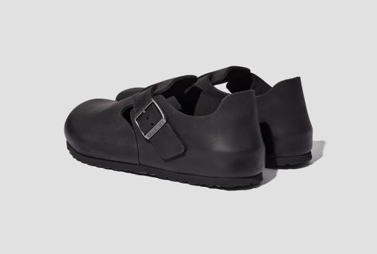 25SS 버켄스탁 슈즈 런던 - 천연 가죽 오일드/블랙 - 네로우 166543 - BIRKENSTOCK