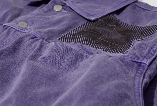 25SS 카브엠트 데님 자켓 오버다이 VH EX DNA 데님 재킷 CES27JK10 퍼플 - CAV EMPT