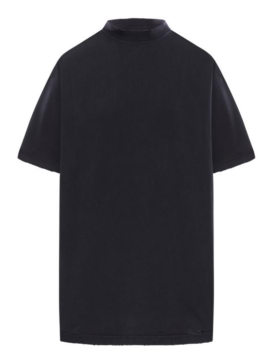 24FW 발렌시아가 반팔 티셔츠 787349TRVT91041 FADED WASHED BLACK Black