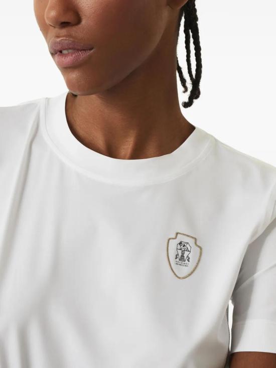  브루넬로 쿠치넬리 반팔 티셔츠 MW857VD120C6159 white - BRUNELLO CUCINELLI