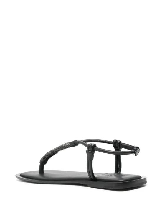  브루넬로 쿠치넬리 샌들 MZFTC2643C101 black - BRUNELLO CUCINELLI