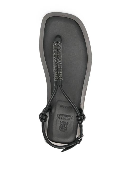  브루넬로 쿠치넬리 샌들 MZFTC2643C101 black - BRUNELLO CUCINELLI