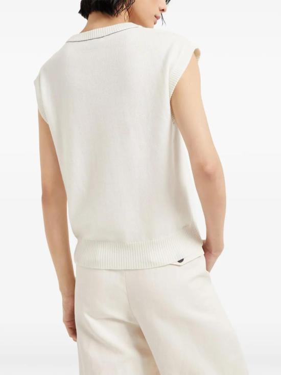  브루넬로 쿠치넬리 민소매 티셔츠 M12202910C2723 white - BRUNELLO CUCINELLI