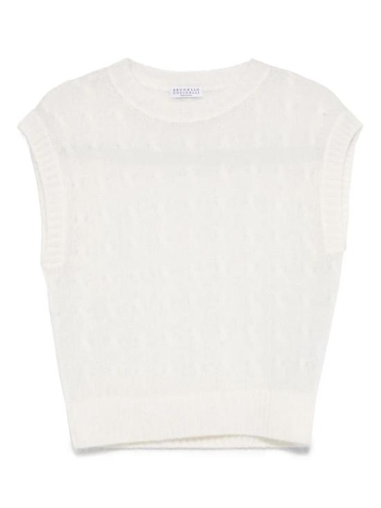  브루넬로 쿠치넬리 민소매 티셔츠 M2I778100C3588 white