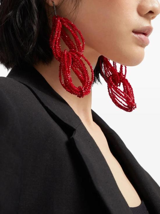  브루넬로 쿠치넬리 이어링 MORW9LV14CVERS red - BRUNELLO CUCINELLI