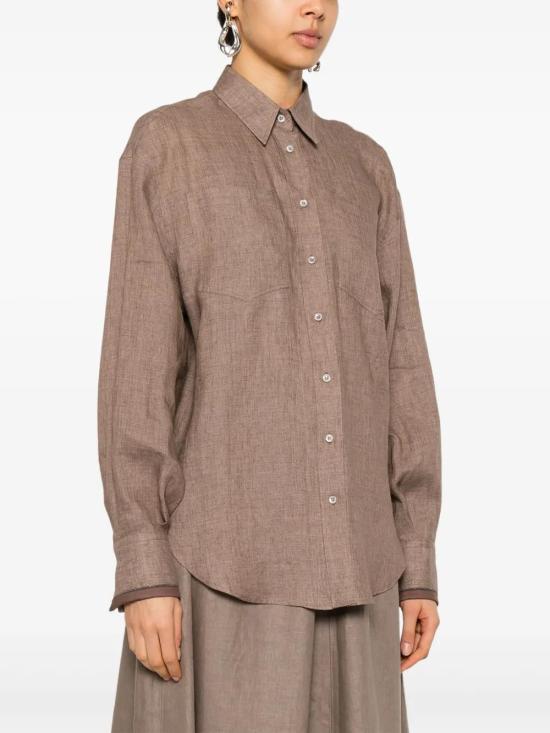  브루넬로 쿠치넬리 셔츠 MM633RD646C025 brown - BRUNELLO CUCINELLI