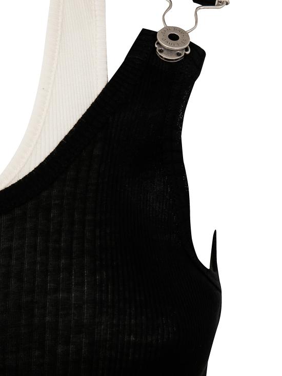  장 폴 고티에 롱 원피스 25 34 F RO384 J092 0003 BLACK ECRU - JEAN PAUL GAULTIER
