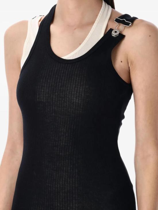 25SS 장 폴 고티에 롱 원피스 25 34 F RO384 J092 0003 BLACK ECRU - JEAN PAUL GAULTIER