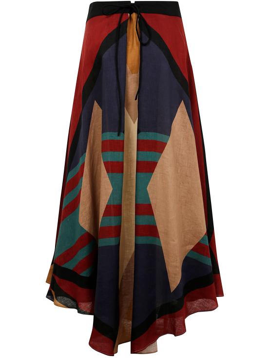 25SS VOLANTIS 롱 스커트 SAFISKIRT LP174 MULTI OLIVE - OTHER BRANDS