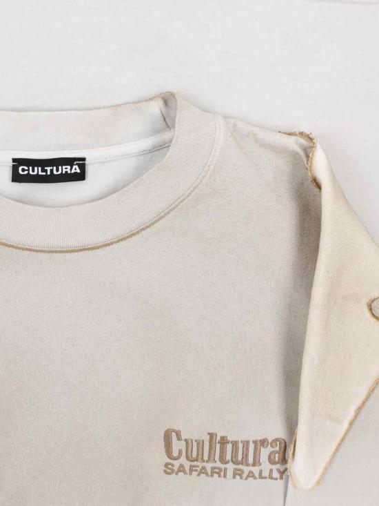 25SS 쿨투라 반팔 티셔츠 S25CULT A008 WHITE Beige - CULTURA