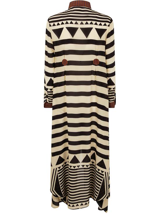 25SS VOLANTIS 미디 원피스 RIAD P89 BEIGE BLACK - OTHER BRANDS