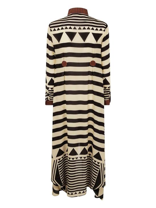 25SS VOLANTIS 미디 원피스 RIAD P89 BEIGE BLACK - OTHER BRANDS