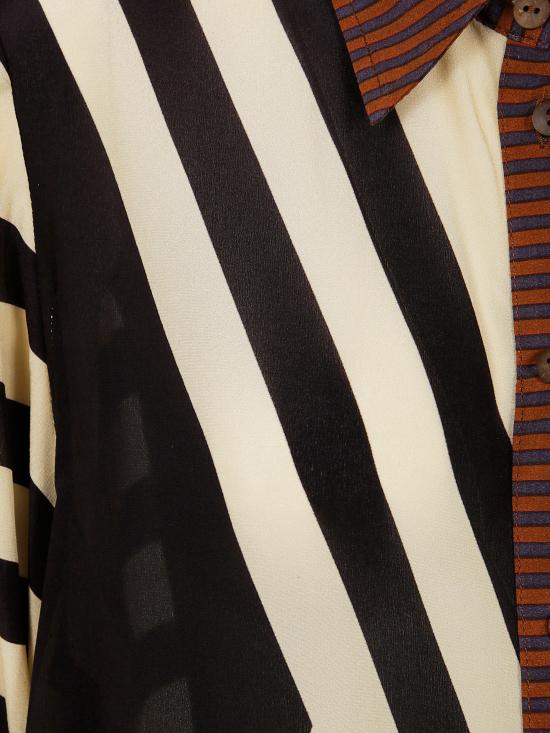 25SS VOLANTIS 미디 원피스 RIAD P89 BEIGE BLACK - OTHER BRANDS